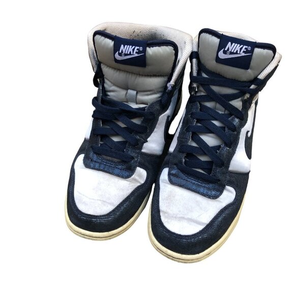 2010 Nike Dunk Big High 'Metallic Silver Navy' Size 8 - Picture 6 of 12